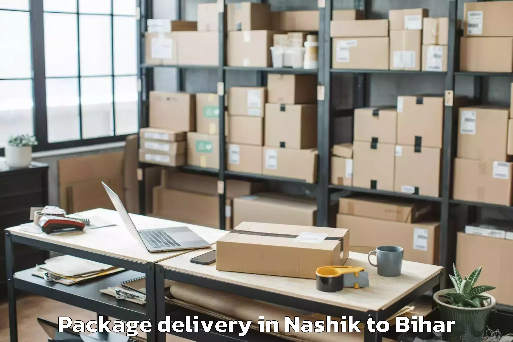 Trusted Nashik to Lauriya Nandangarh Package Delivery